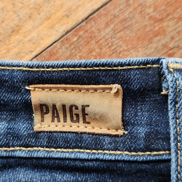 PAIGE Dark Wash Skyline Ankle Peg Jeans Size 26 - Picture 15 of 15